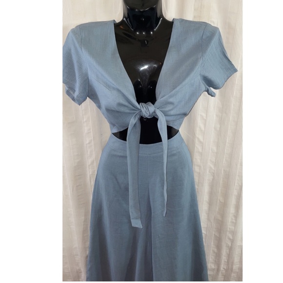 NEW W/Tags L’atiste Denim Chambray Pants Set, Size Small - Picture 7 of 9